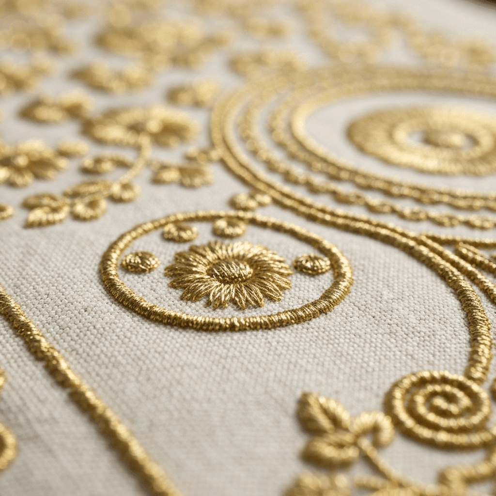 Intricate AARI embroidery work